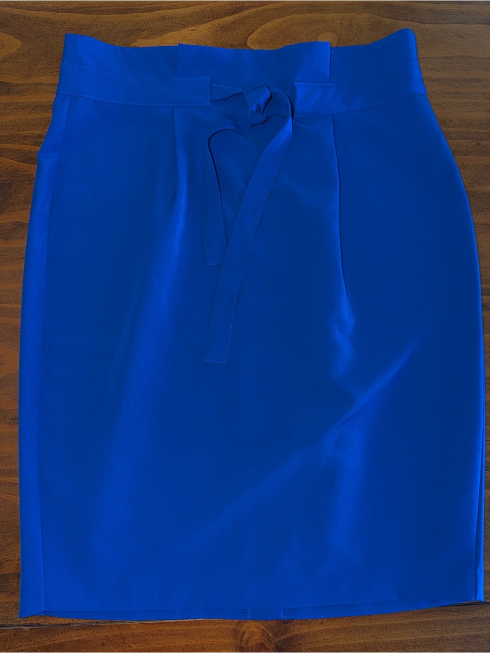 Liz Claiborne Size 10 Cobalt Blue Tie-Waist Pencil Skirt